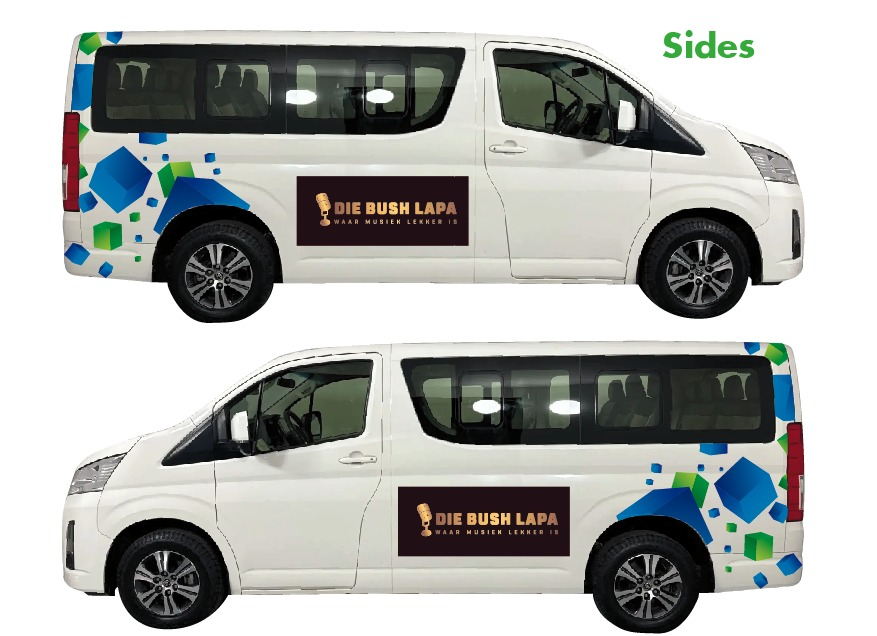 Toyota minibus in NW Easy Travel livery